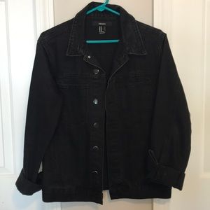 Forever 21 black denim jean jacket